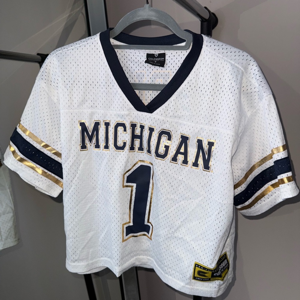 Dicks Michigan cropped jersey size S